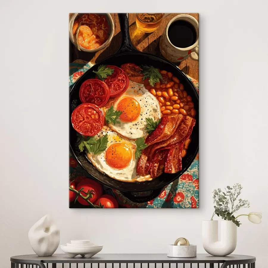 Fototapete Frühstückspfanne s49308