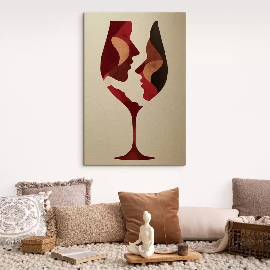 Fototapete Gesichter im Wein s49322
