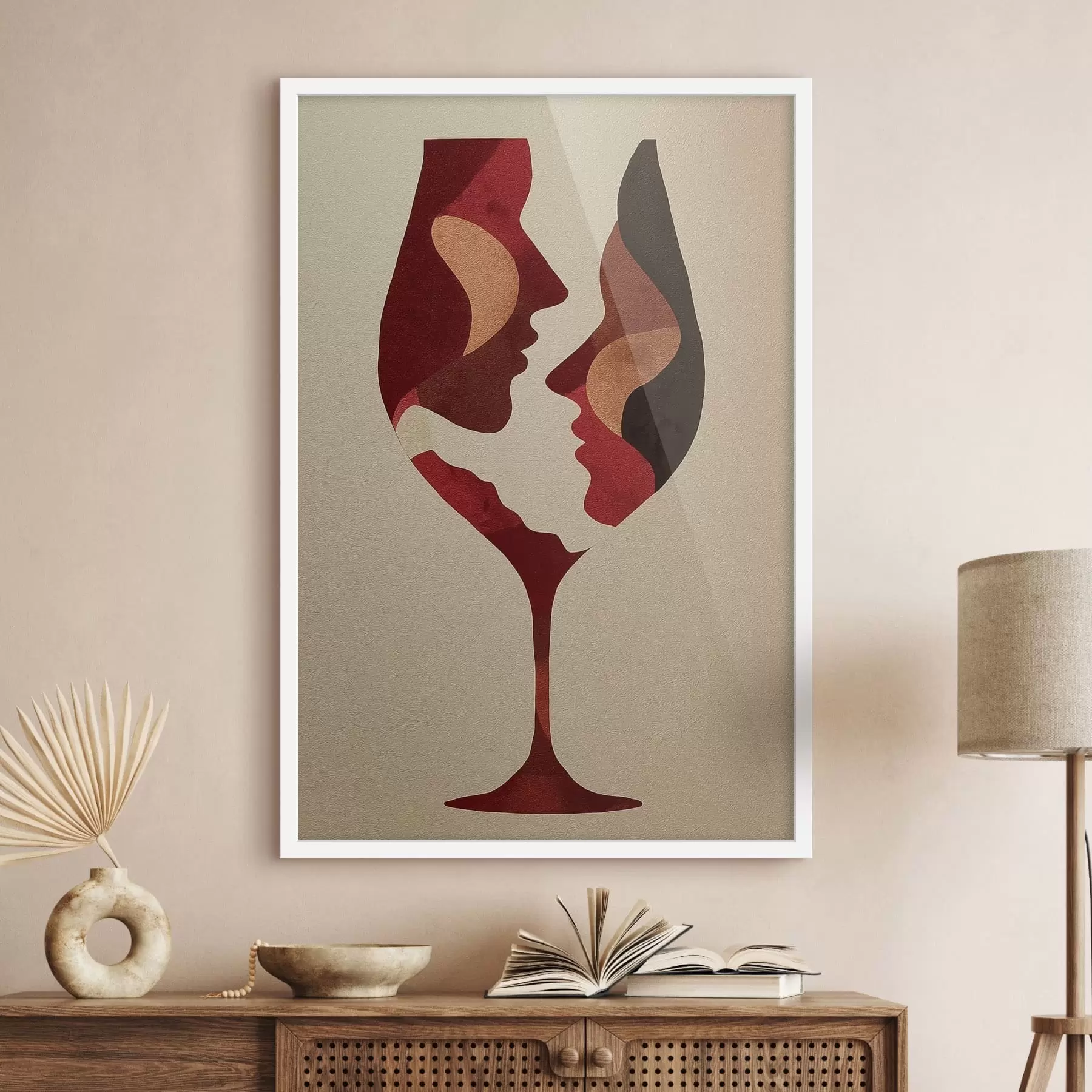 Fototapete Gesichter im Wein f49322