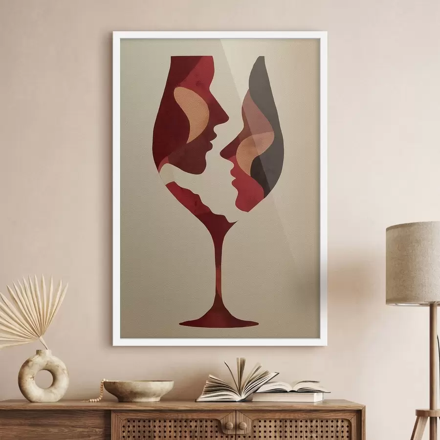 Fototapete Gesichter im Wein f49322