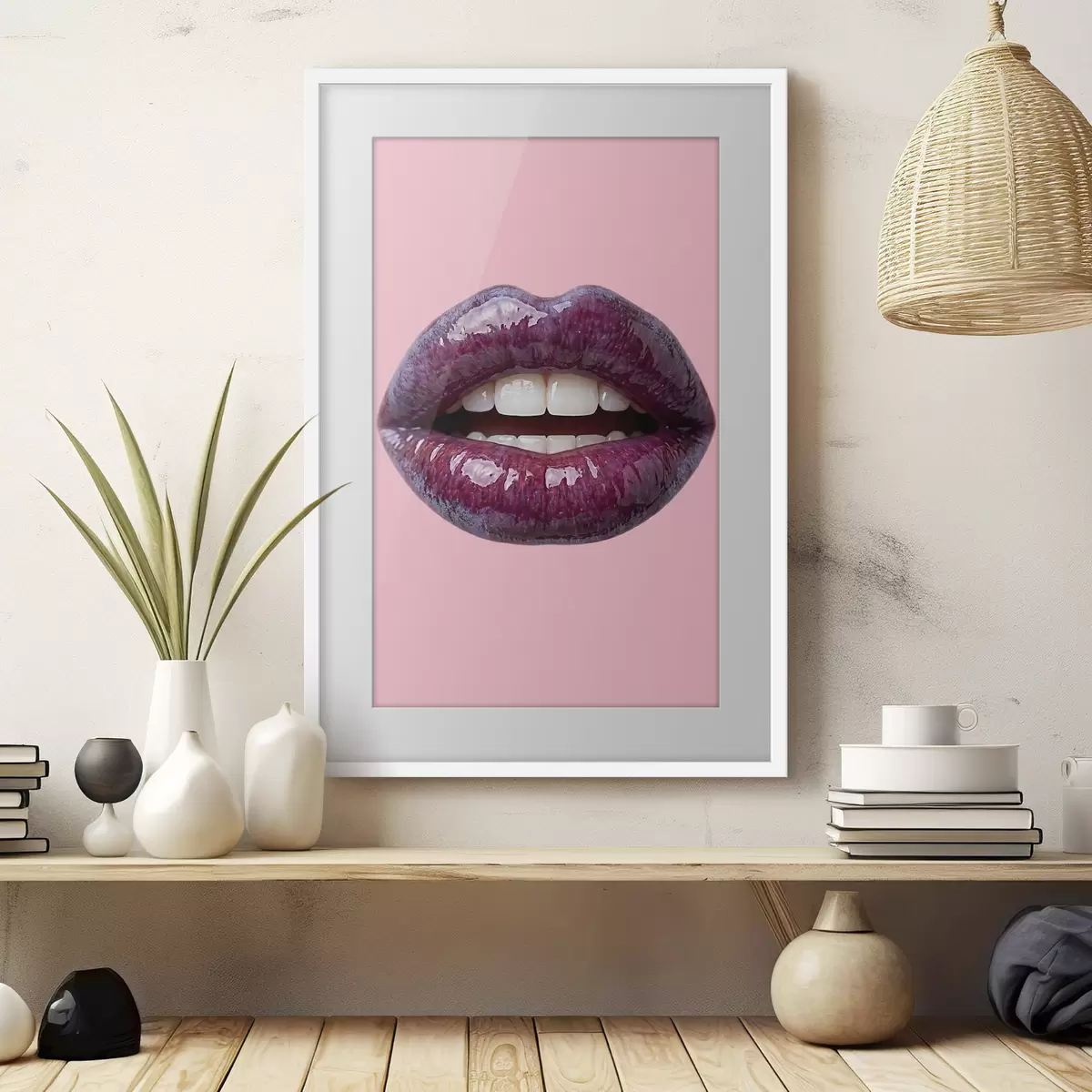 Poster Samtig-pflaumenfarbene Lippen f49337