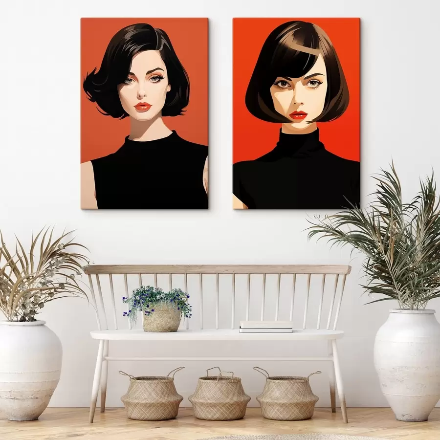 Fototapete Modernes brünettes Duo m30502