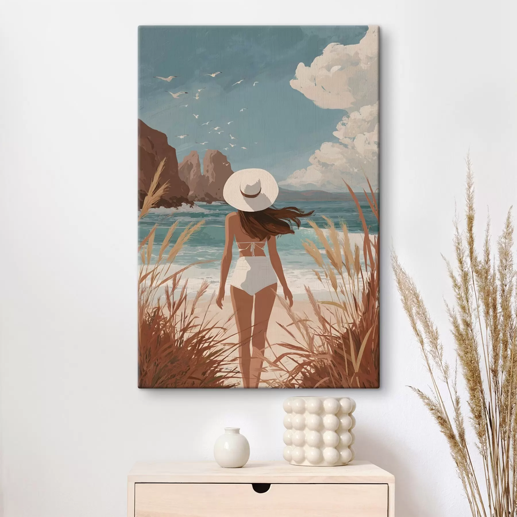 Fototapete Das Mädchen am Meer s49253