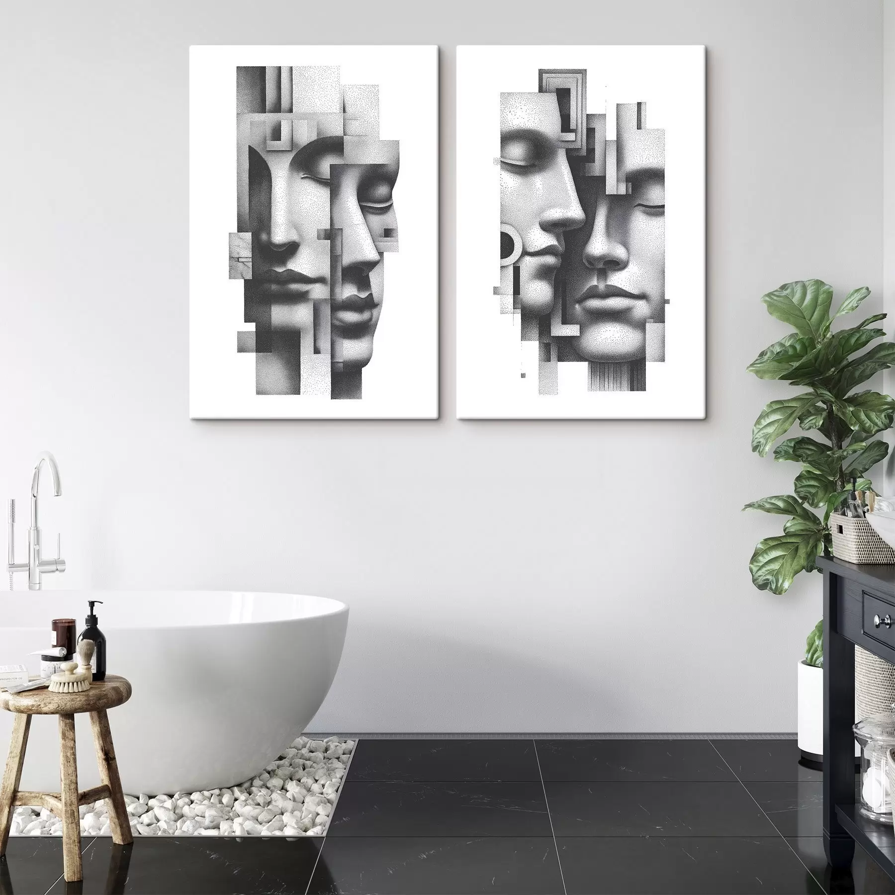 Fototapete Grafische abstrakte Porträts m30539