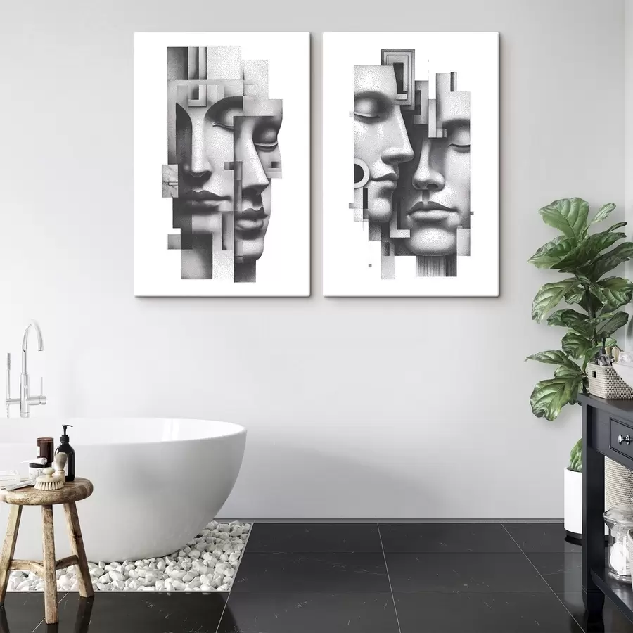 Fototapete Grafische abstrakte Porträts m30539