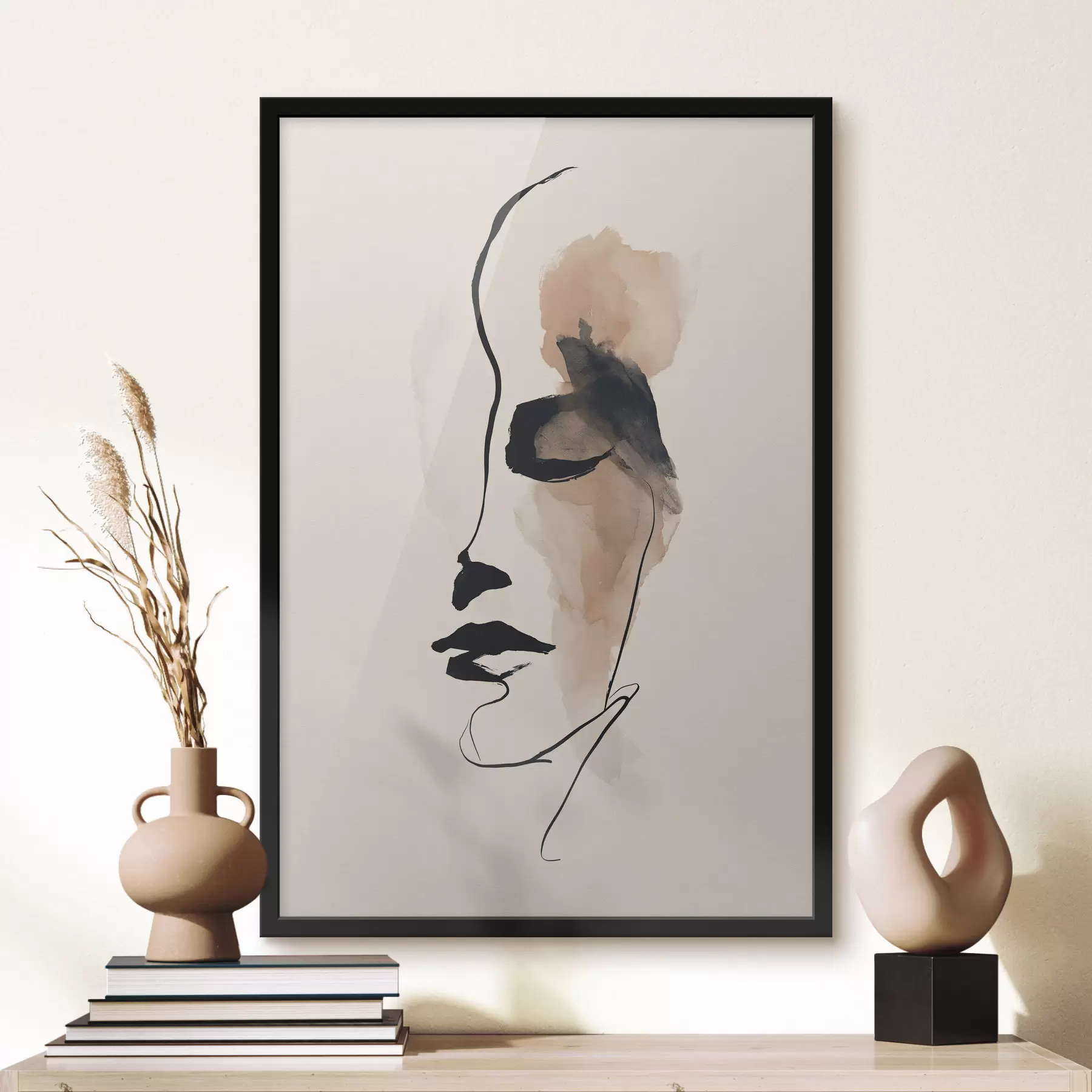 Fototapete Ein minimalistisches, abstraktes Gesicht f49347