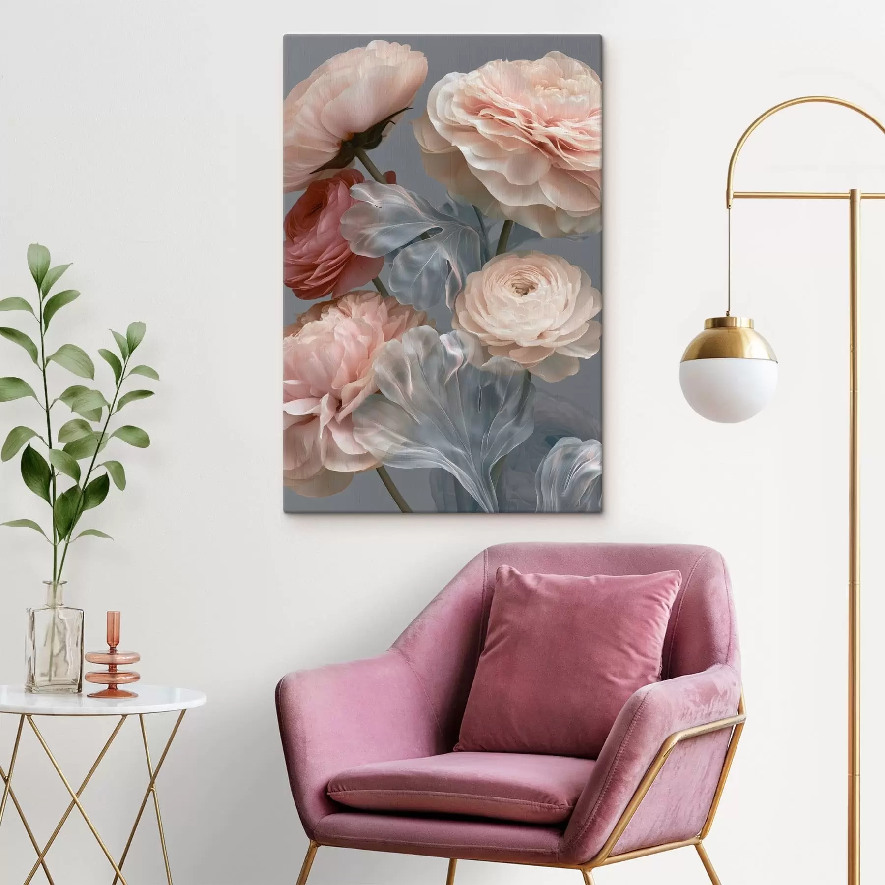 Fototapete Ein Strauß abstrakter Blumen s49367