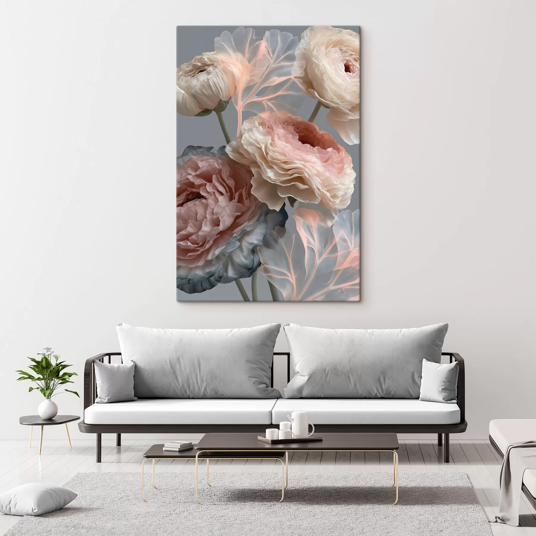 Fototapete Ein Strauß abstrakter Blumen s49368