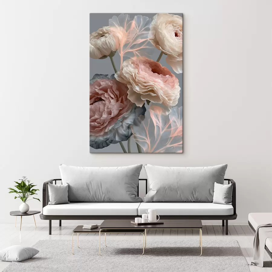 Fototapete Ein Strauß abstrakter Blumen s49368