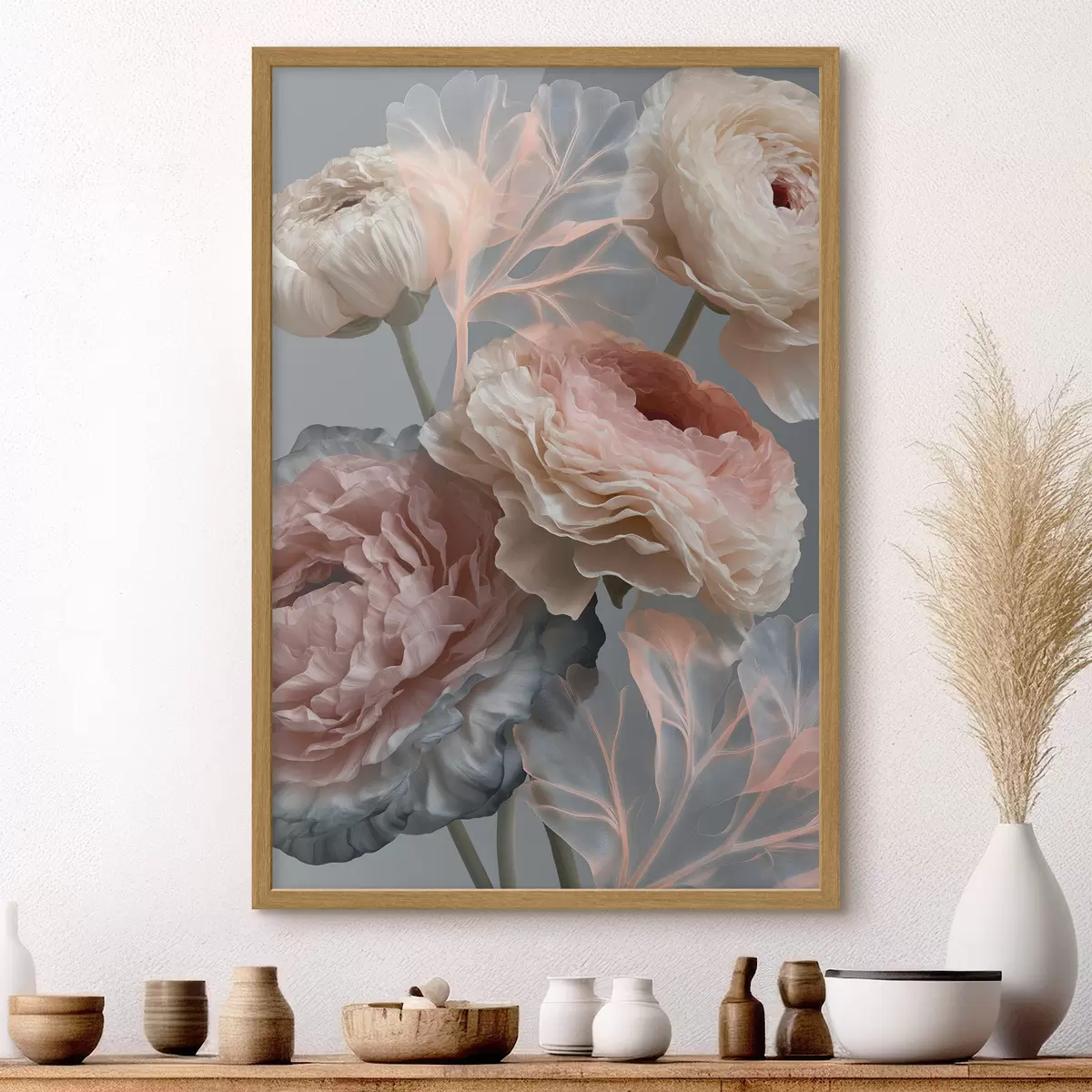 Poster Ein Strauß abstrakter Blumen f49368