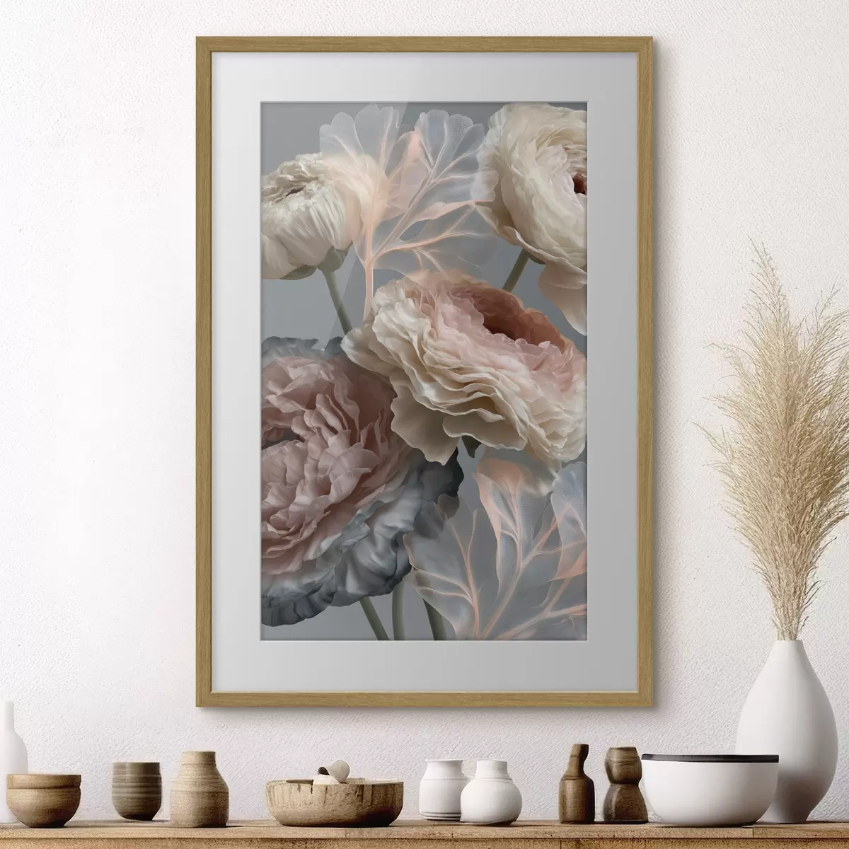 Poster Ein Strauß abstrakter Blumen f49368