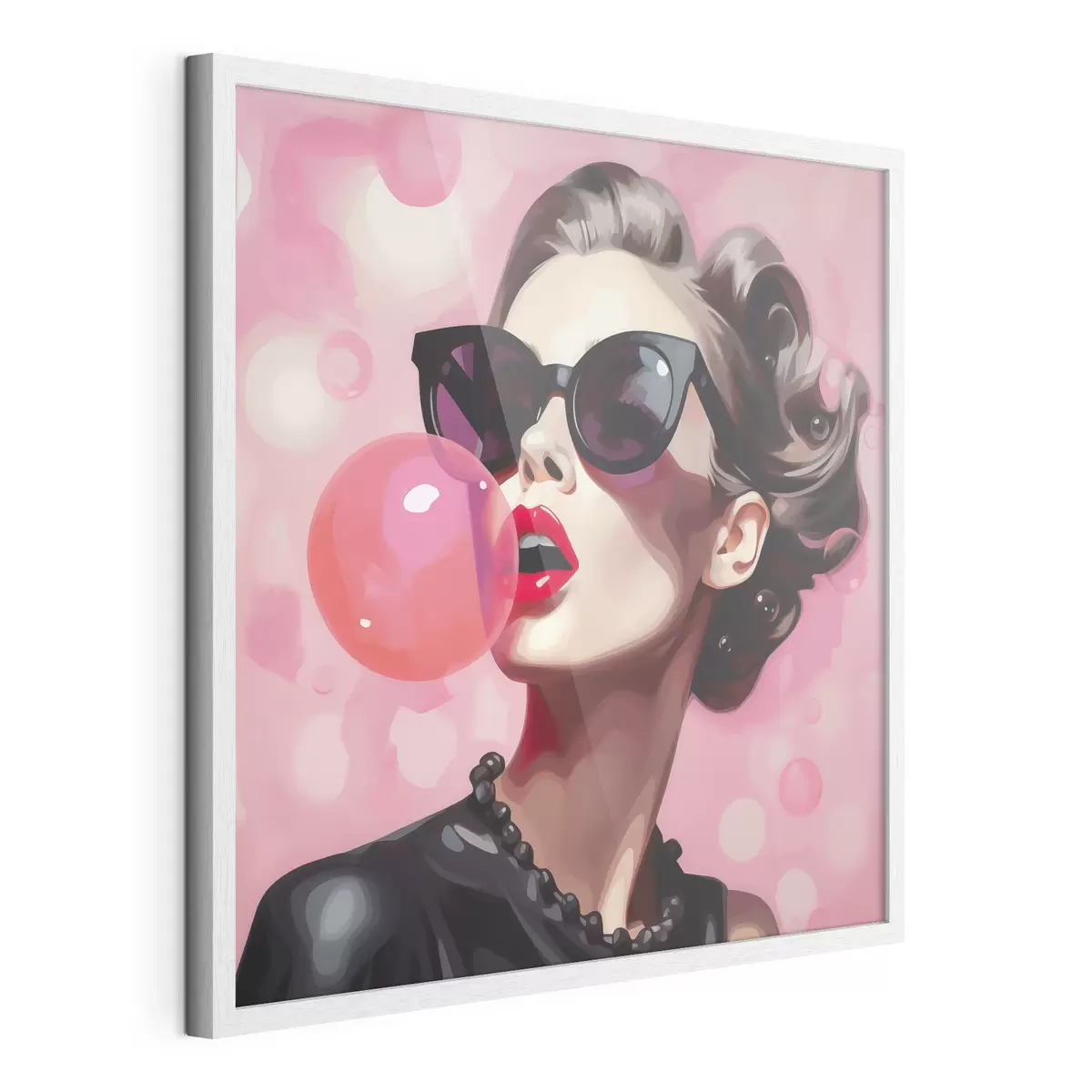 Poster Illustration einer jungen Frau mit Sonnenbrille f49385