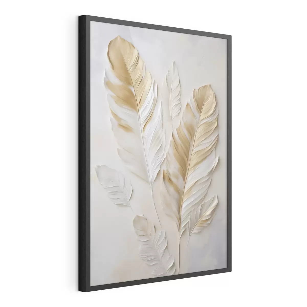Poster Stilisierte Federn – flache Grafik f49387