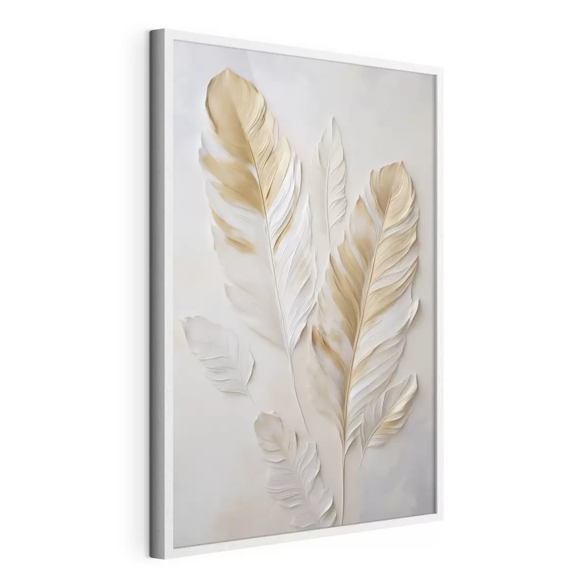 Poster Stilisierte Federn – flache Grafik f49387