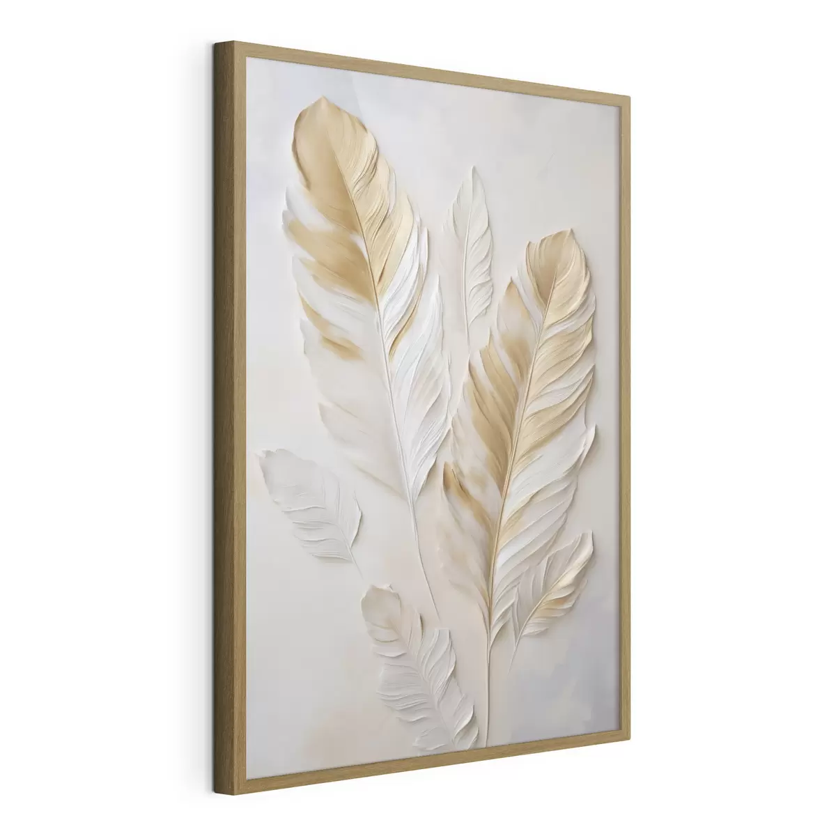 Poster Stilisierte Federn – flache Grafik f49387