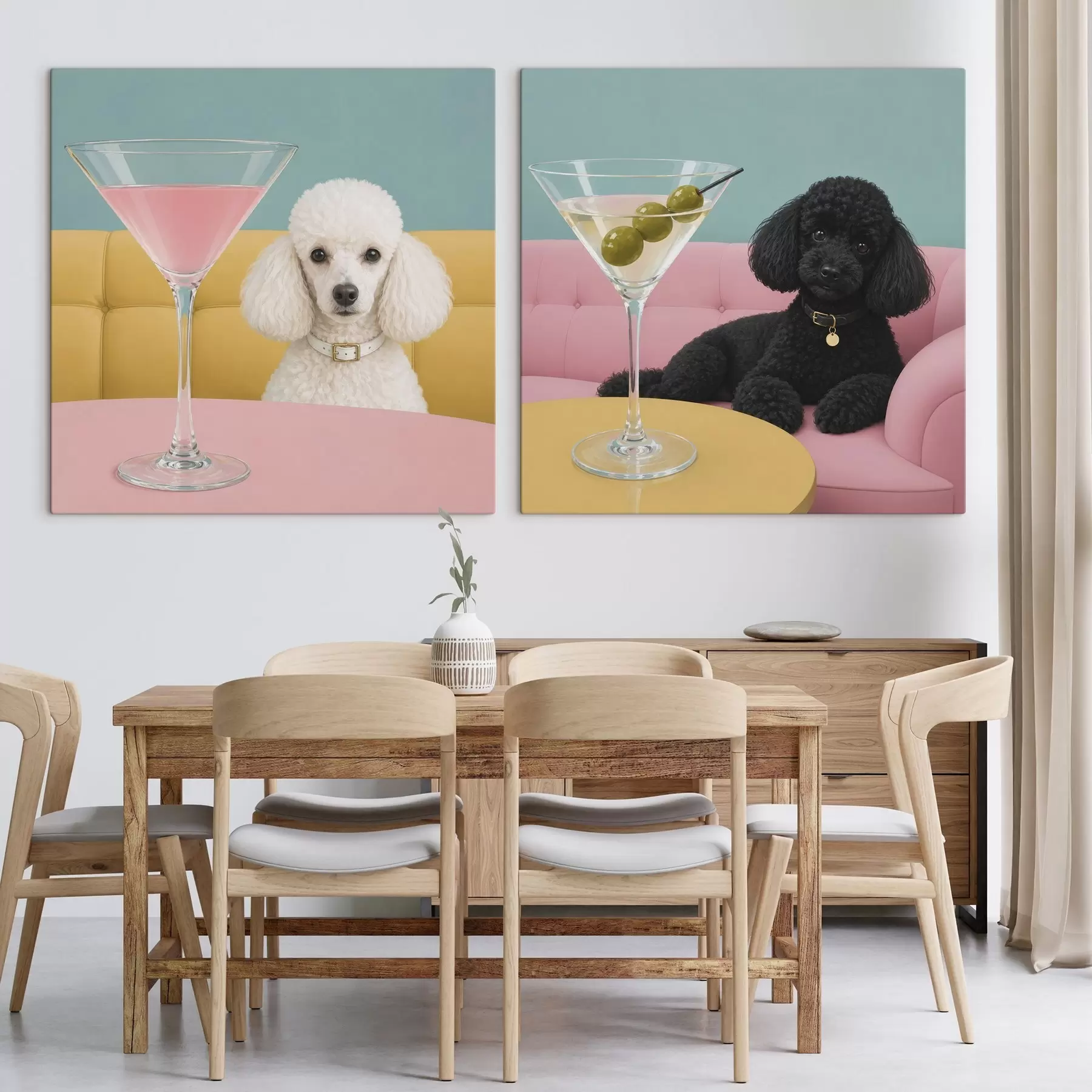 Fototapete Hund und Glas m30553