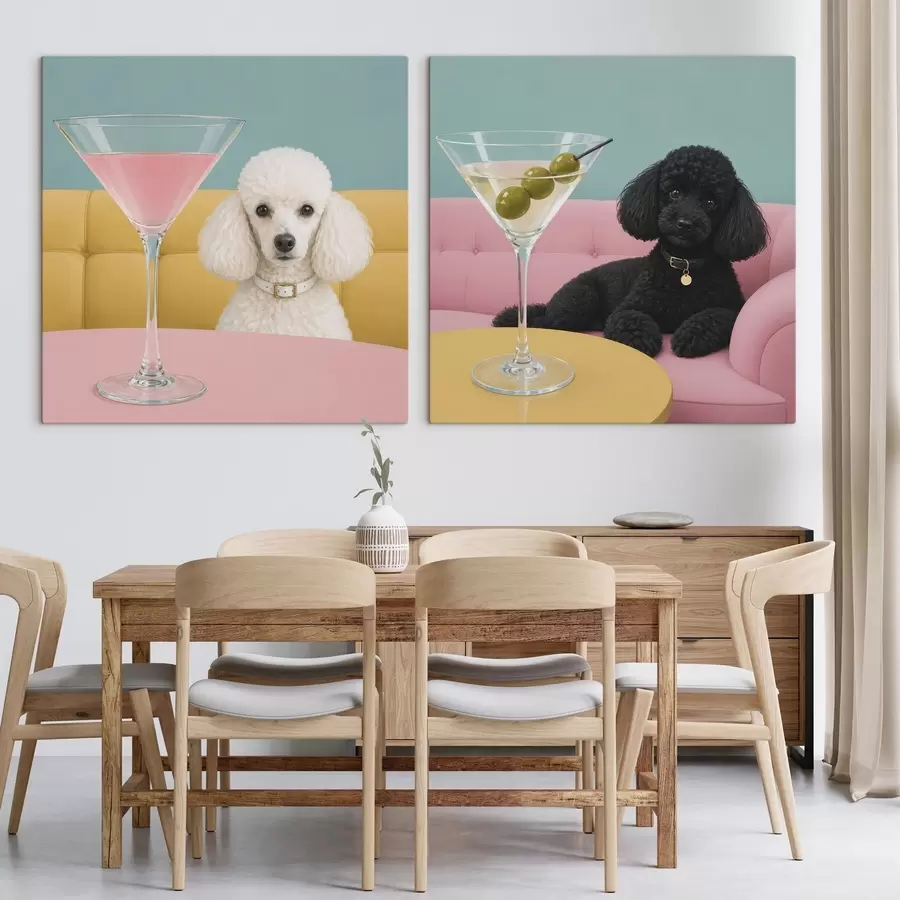Fototapete Hund und Glas m30553