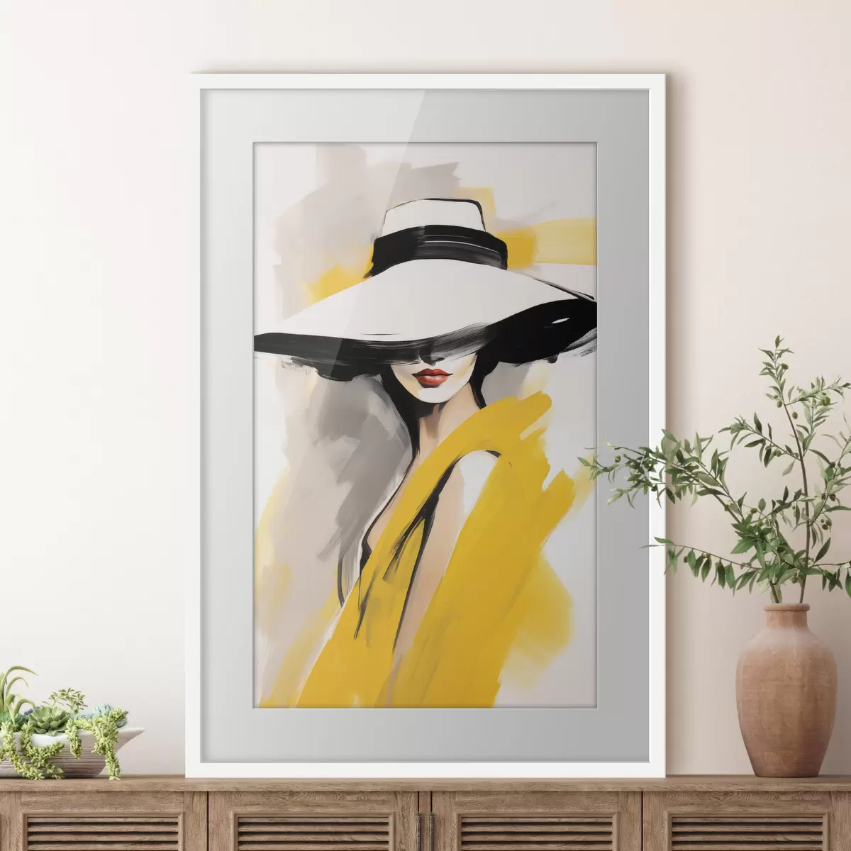 Poster Die gelbe Jacke f49435