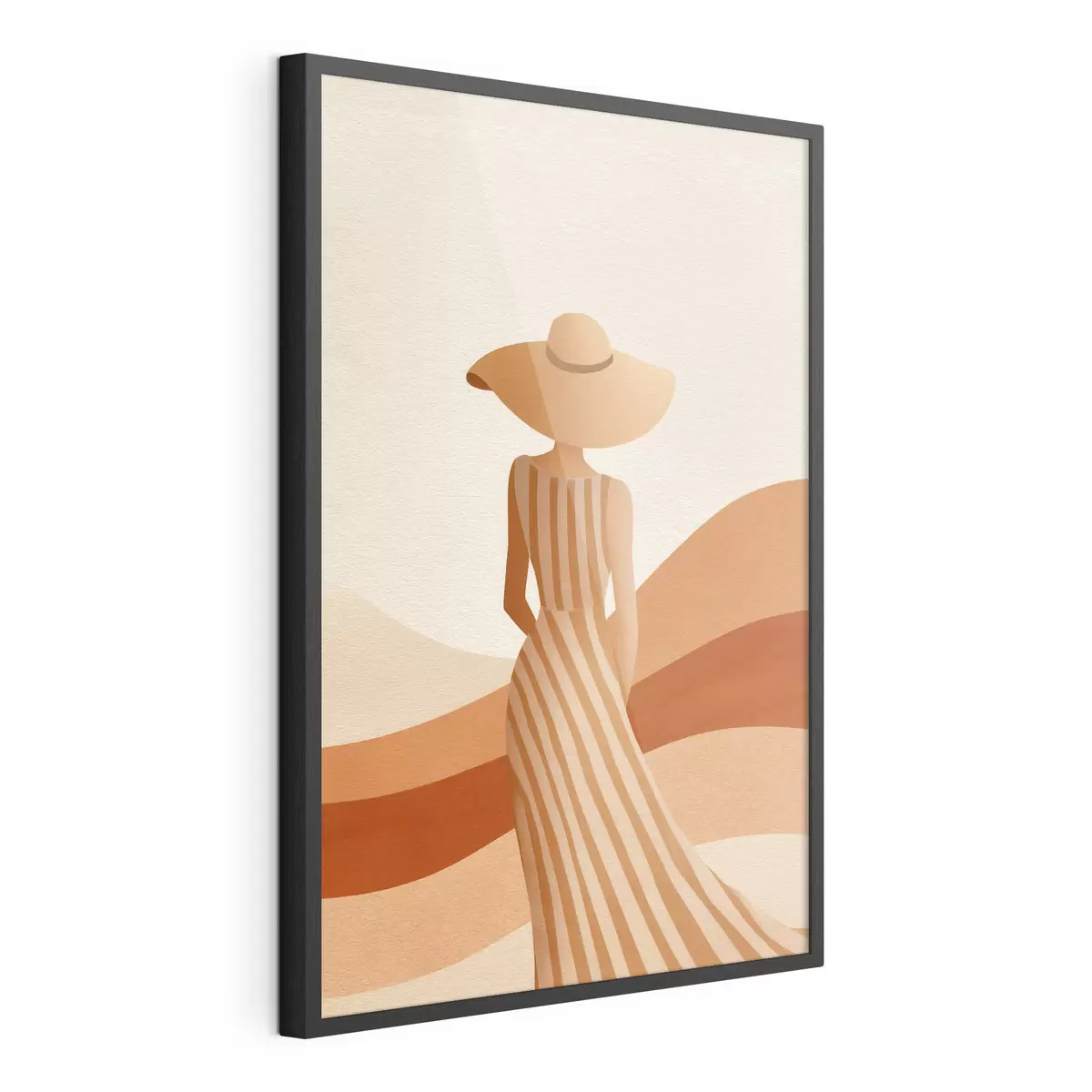 Poster Frau mit Hut f49437