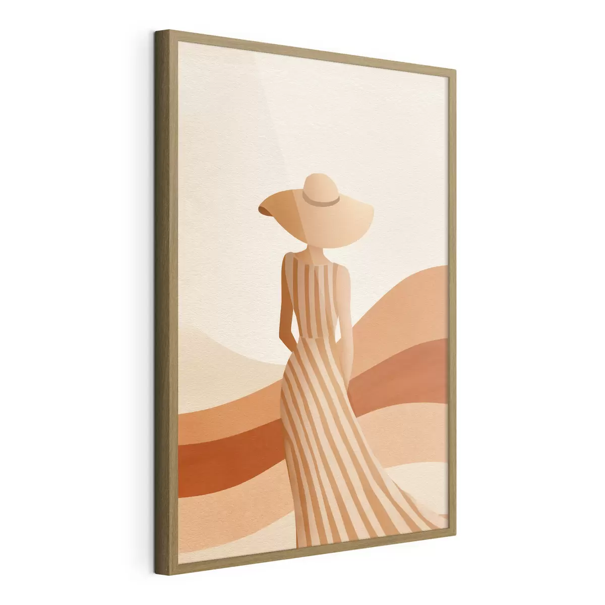 Poster Frau mit Hut f49437