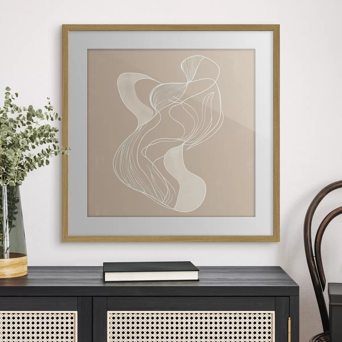 Poster Elegantes abstraktes Motiv aus feinen Linien im Stil der zeitgenössischen Kunst f48876
