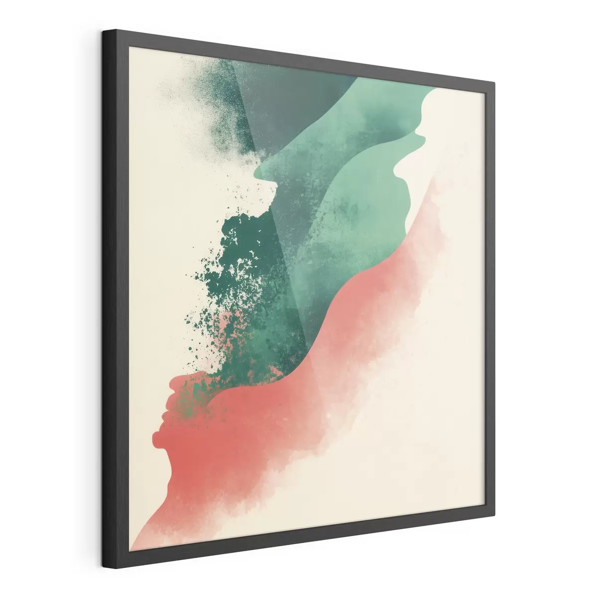 Poster Abstrakte Komposition mit glatt strukturierten Formen f48886