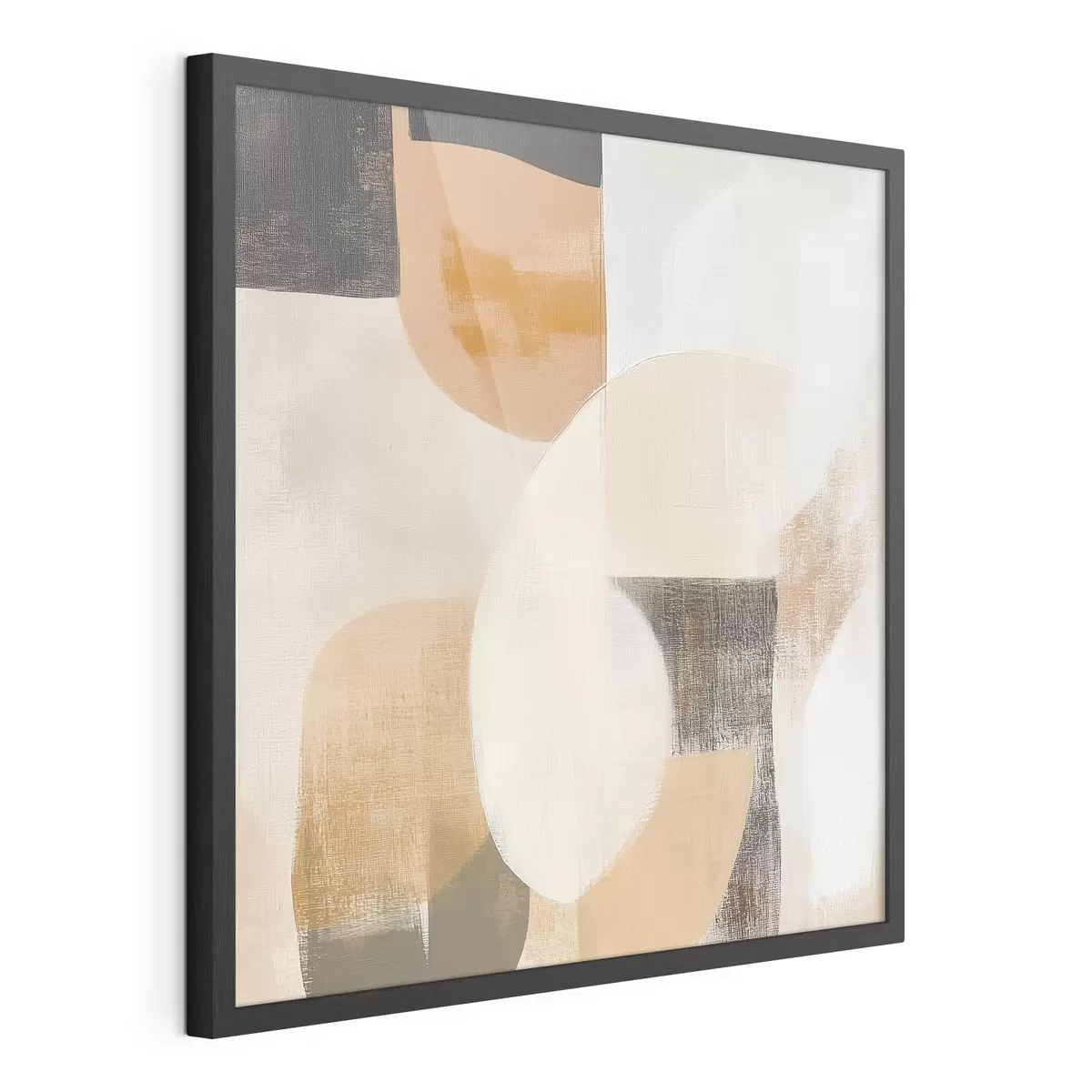 Poster Poster mit zeitgenössischer Kunst, das einfache geometrische Formen in warmen Farbtönen zeigt f48894