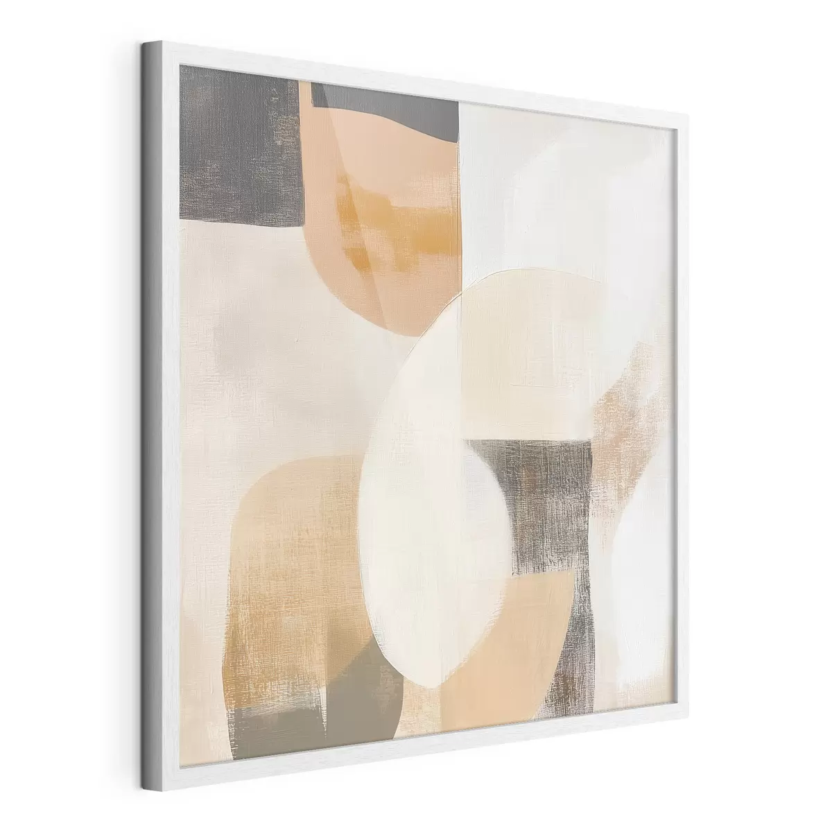 Poster Poster mit zeitgenössischer Kunst, das einfache geometrische Formen in warmen Farbtönen zeigt f48894