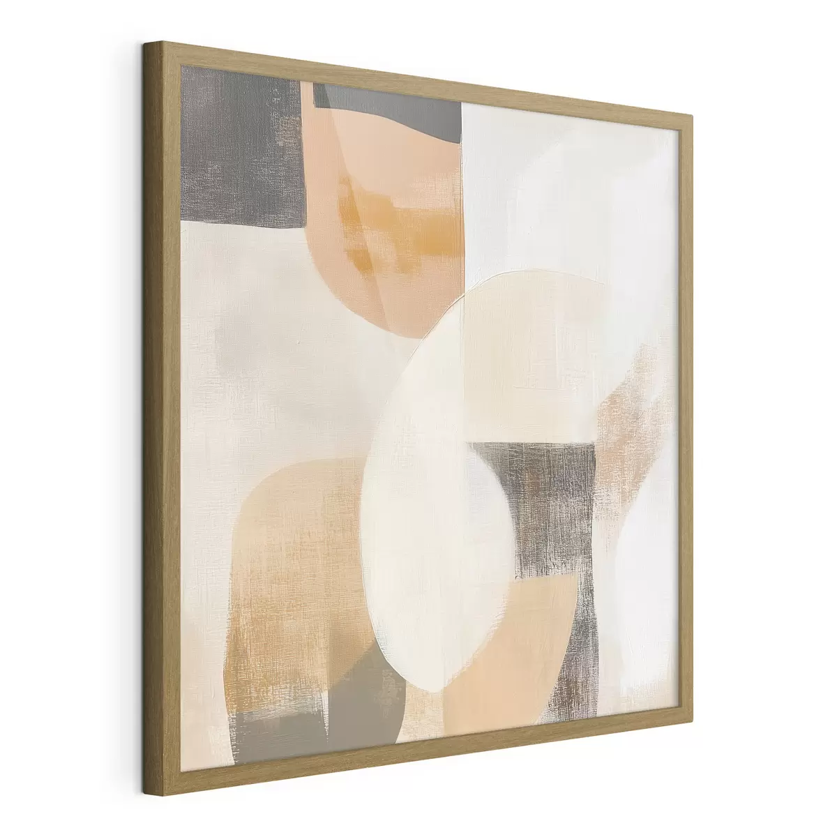 Poster Poster mit zeitgenössischer Kunst, das einfache geometrische Formen in warmen Farbtönen zeigt f48894