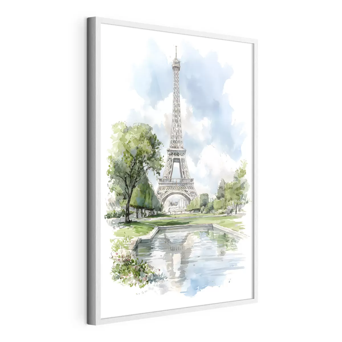 Poster Der Eiffelturm im Aquarellstil f49424
