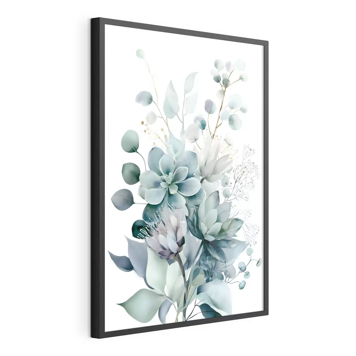 Poster Sukkulenten und Pflanzen im Aquarellstil f49426