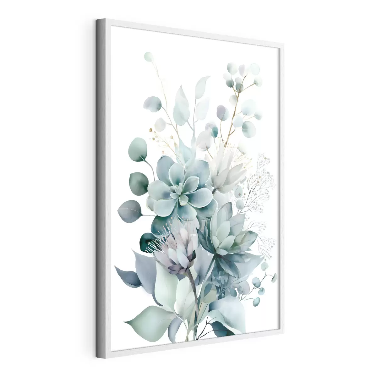Poster Sukkulenten und Pflanzen im Aquarellstil f49426