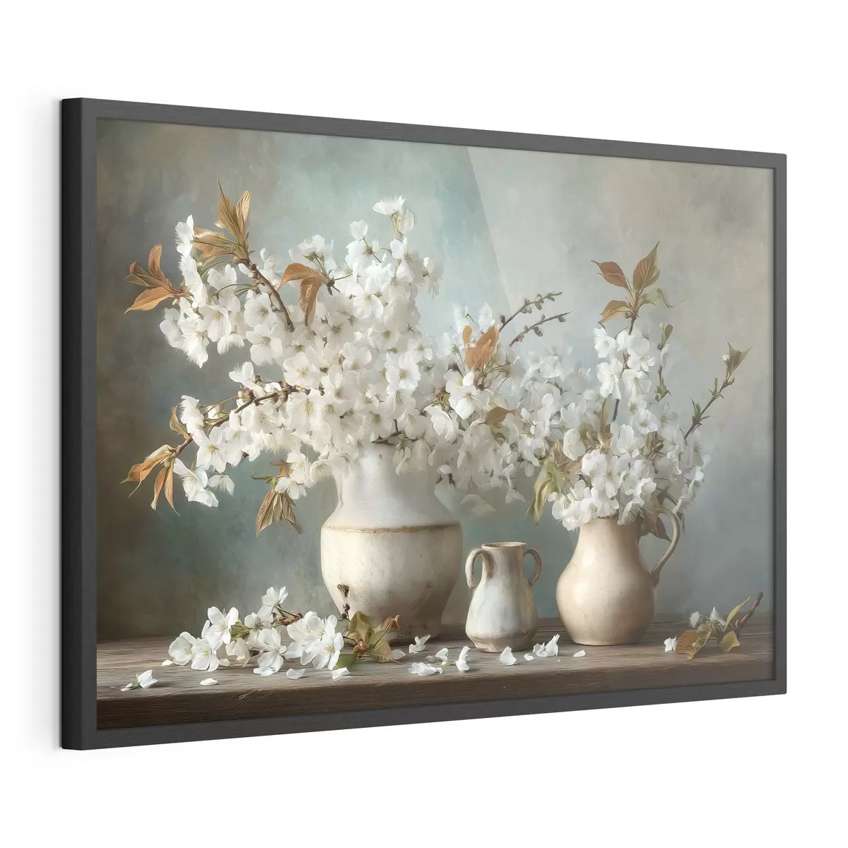 Poster Kirschblüten in Vasen f49458