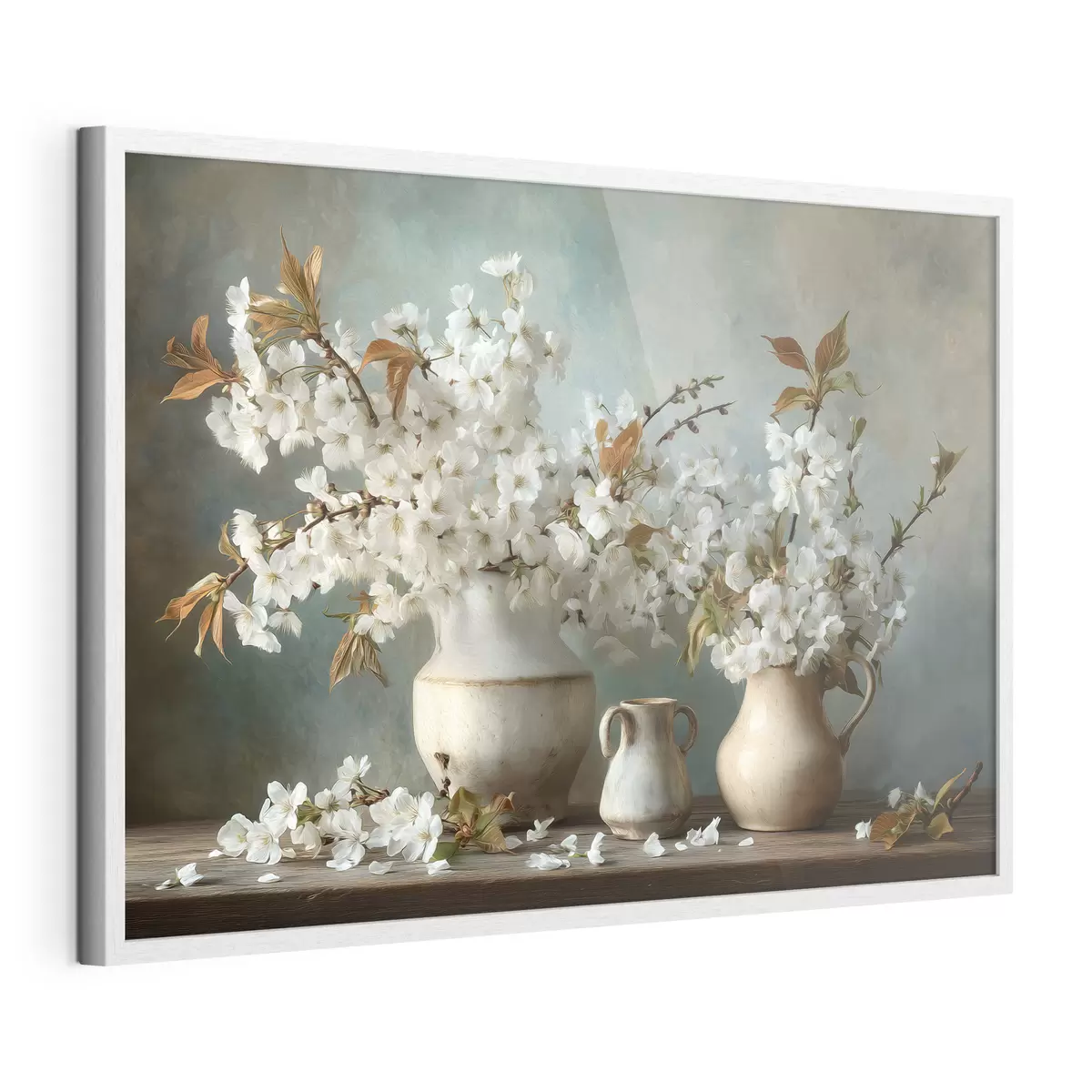 Poster Kirschblüten in Vasen f49458