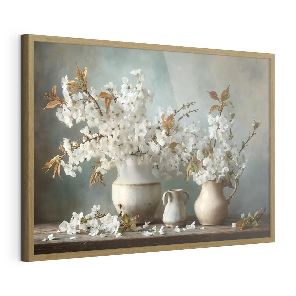 Poster Kirschblüten in Vasen f49458