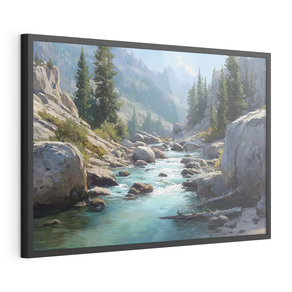 Poster Ein malerischer Gebirgsfluss f49459