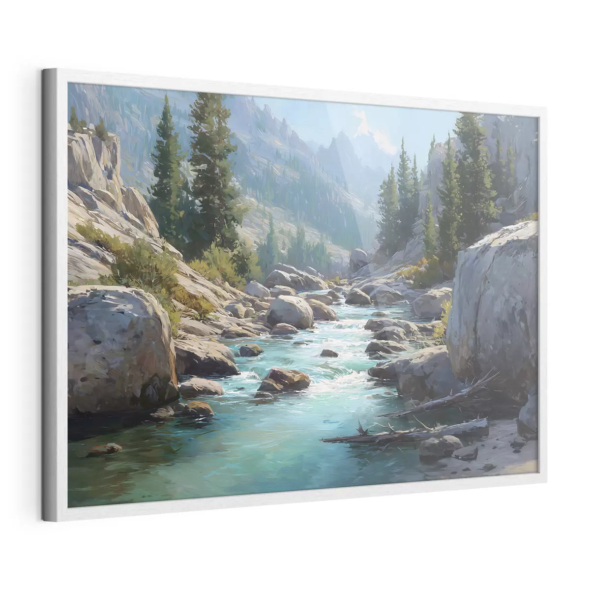 Poster Ein malerischer Gebirgsfluss f49459