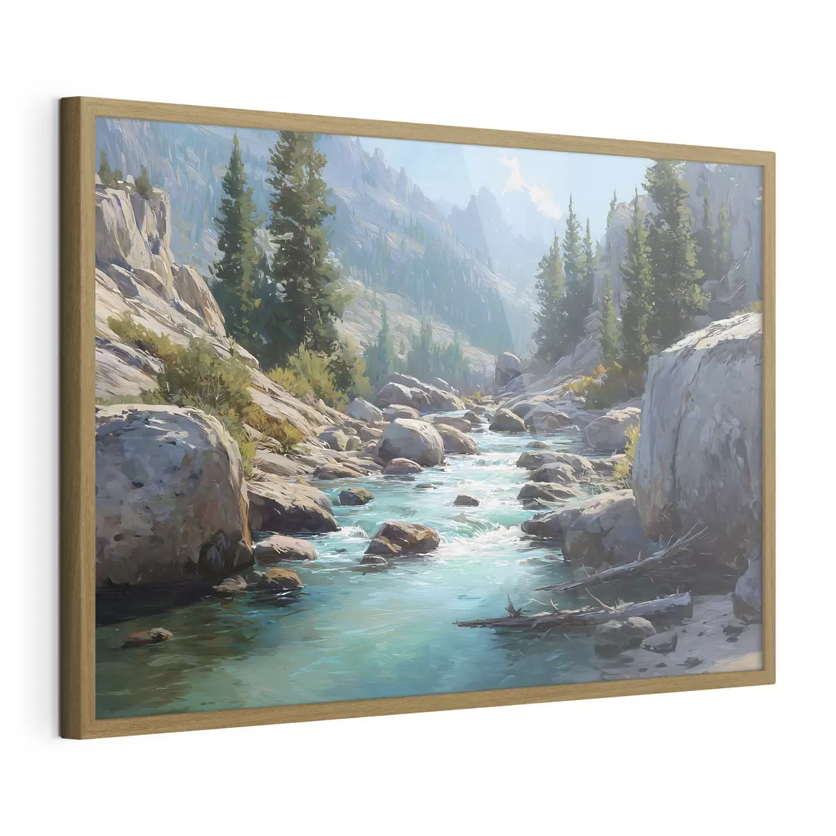 Poster Ein malerischer Gebirgsfluss f49459