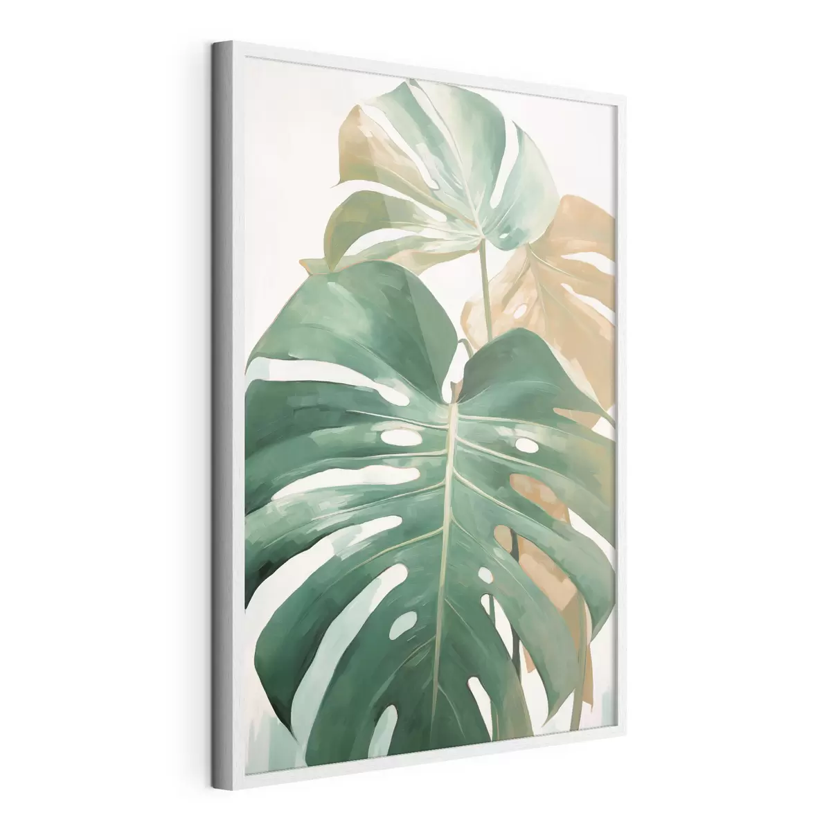 Poster Große Monstera-Blätter, minimalistische Strukturkunst f49469