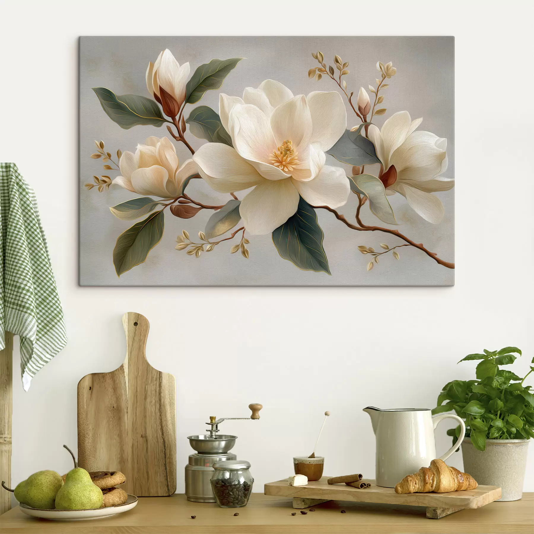 Fototapete Ein Zweig mit Blüten s49538