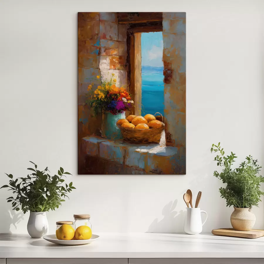 Fototapete Obst und Blumen s49542