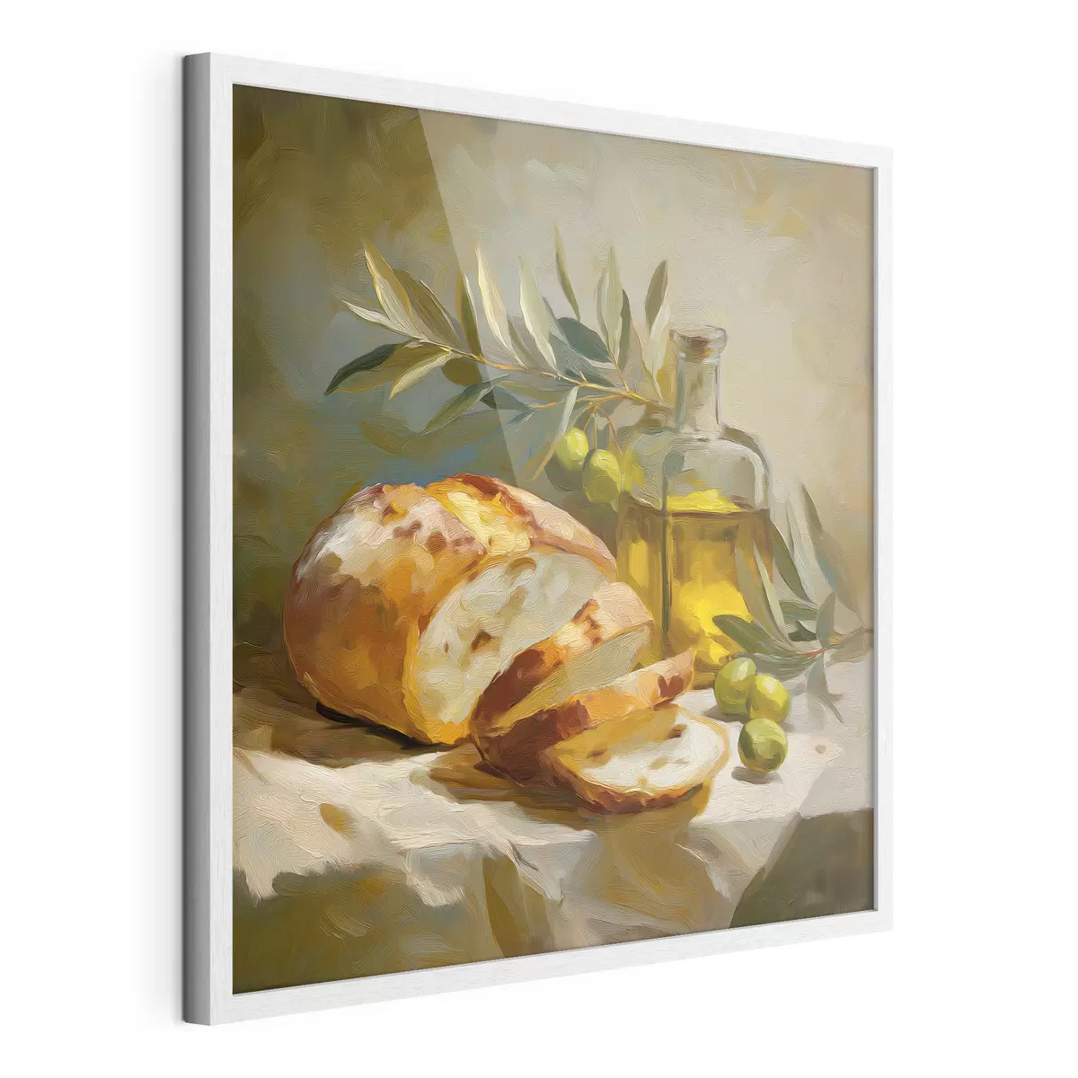 Poster Brot und Olivenöl f49529