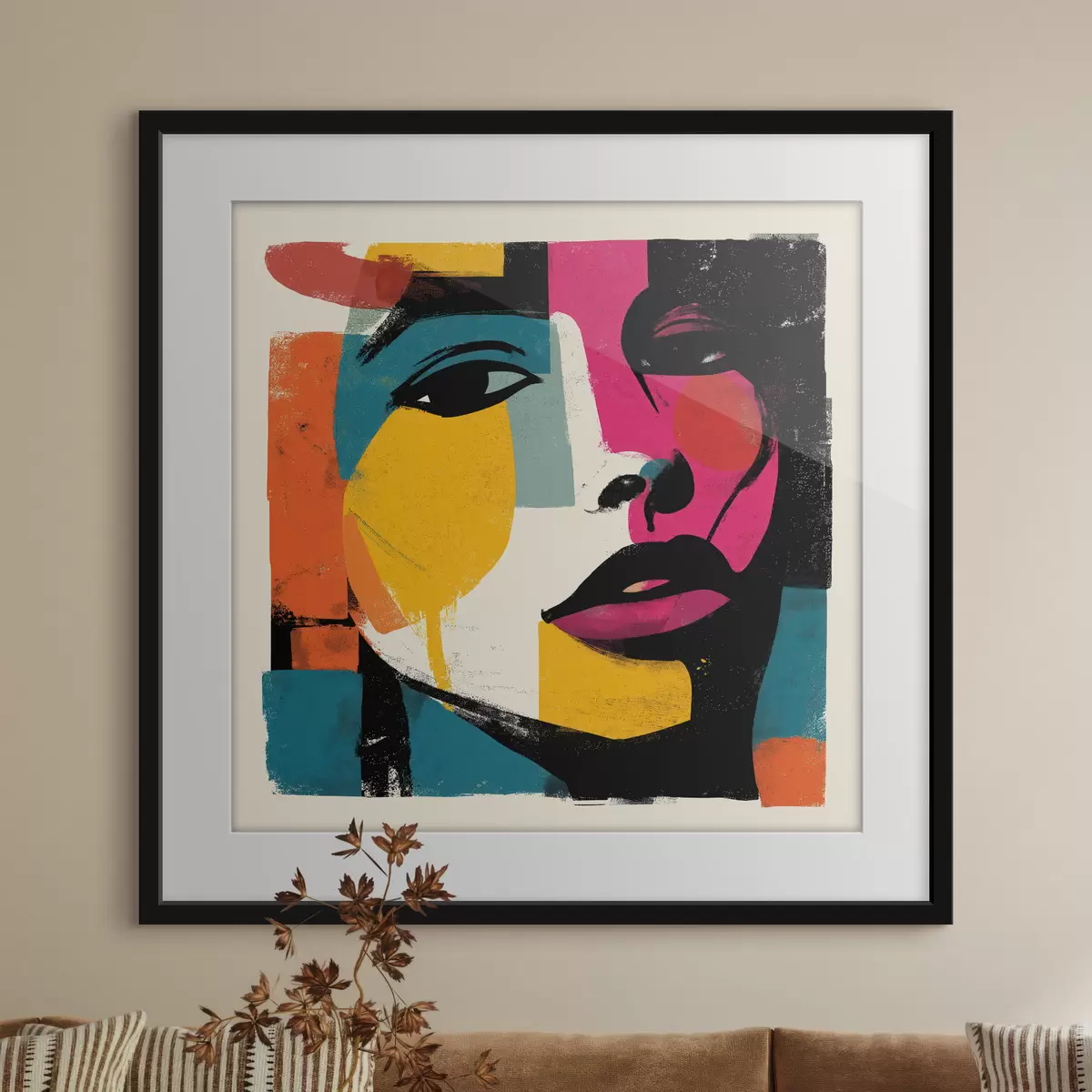 Poster Ein abstraktes Gesicht f49543