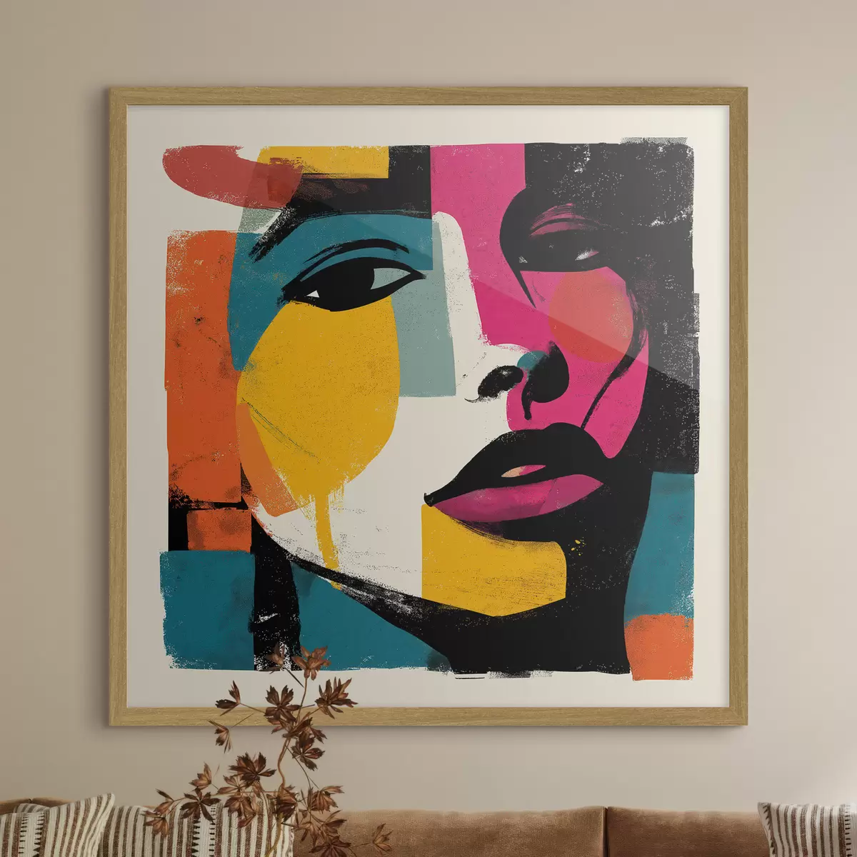 Poster Ein abstraktes Gesicht f49543