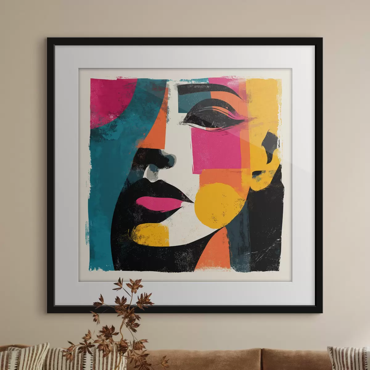 Poster Ein abstraktes Gesicht f49544