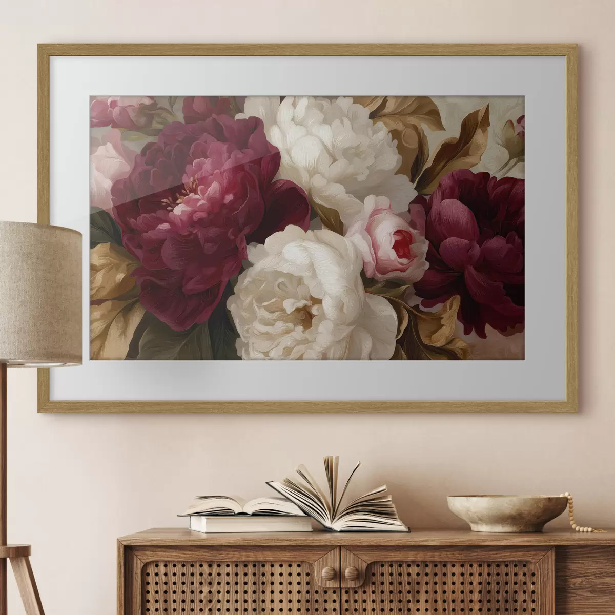 Poster Pfingstrosen und Sanftheit f49546