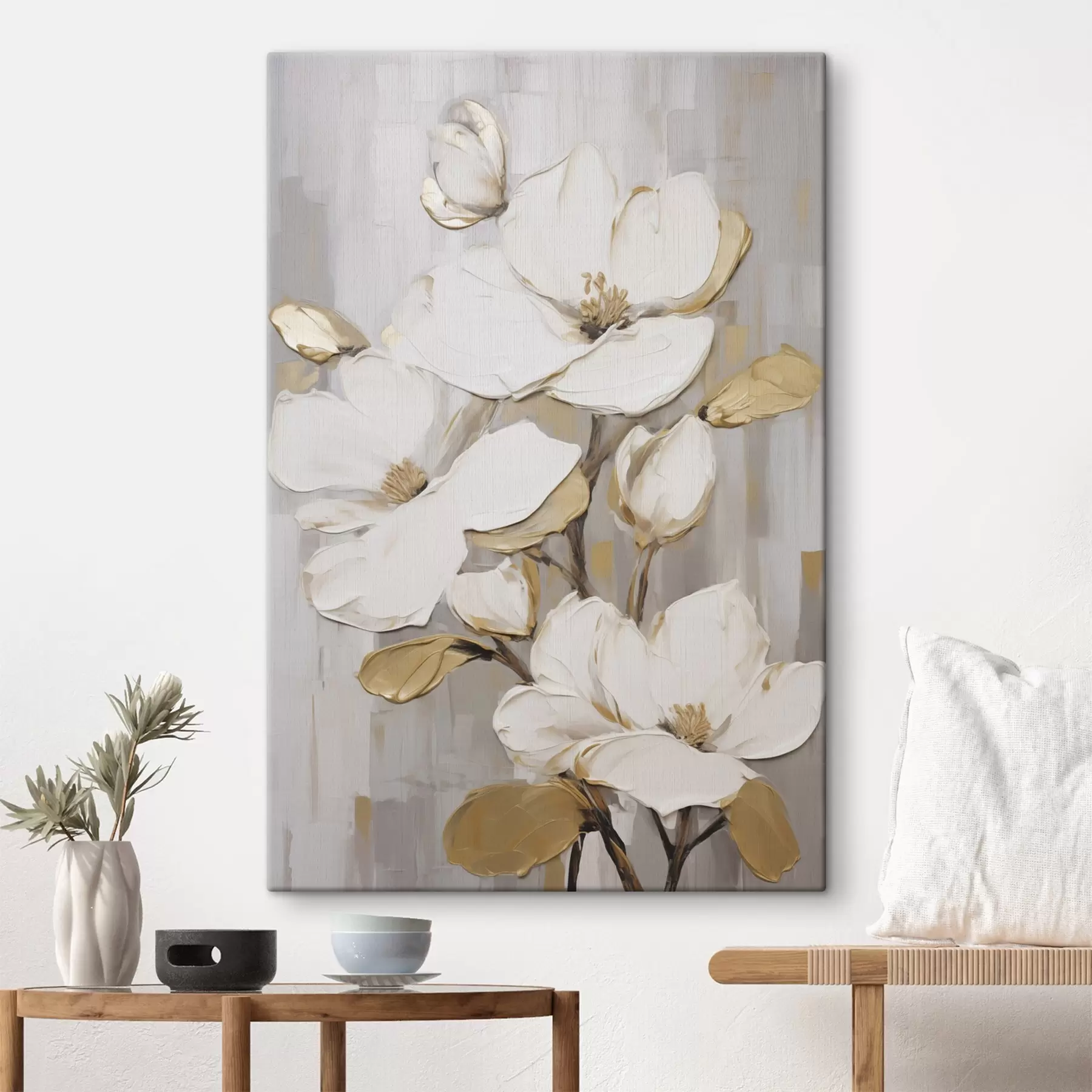 Fototapete Blumen als Nachahmung eines Gemäldes s49503