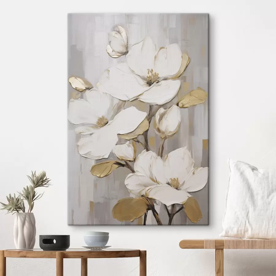 Fototapete Blumen als Nachahmung eines Gemäldes s49503