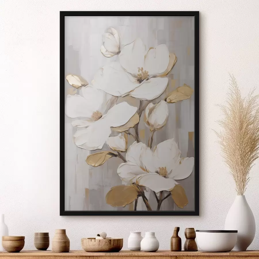 Fototapete Blumen als Nachahmung eines Gemäldes f49503