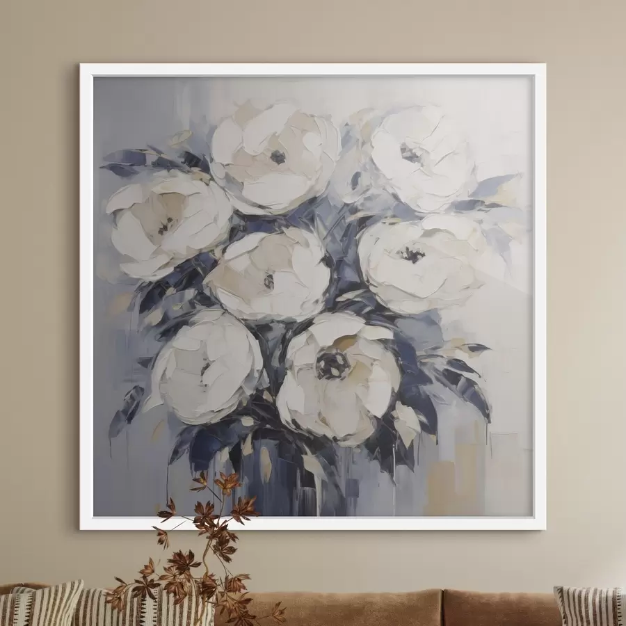 Fototapete Stilisierte Rosen – Imitation eines Gemäldes f49504